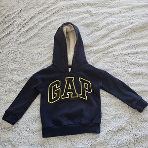 GAP Kids Dark Blue Hoodie with Bright Yellow Lettering